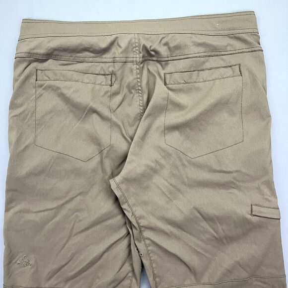 Prana Breathe Born From The Experience Hiking Outdoor Capris Women Sz L Brownish - Picture 11 of 13